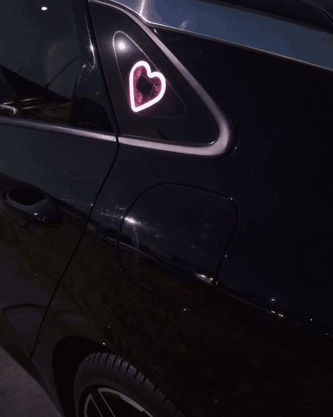 Solar Heart Car Light