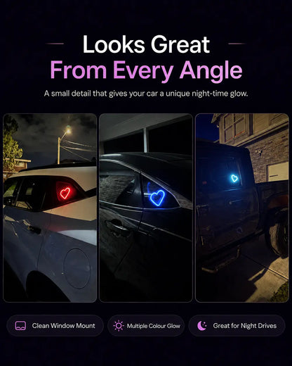 Solar Heart Car Light