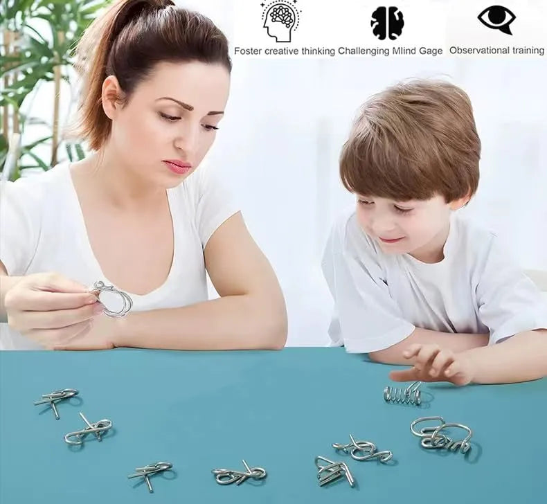 Metal Brain Puzzle Challenge – 16 or 32 Puzzles